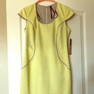 NWT Marc New York yellow and grey dress